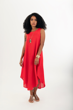 Carregar imagem no visualizador da galeria, Vestido Cannes Alça Larga Vermelho