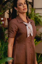Carregar imagem no visualizador da galeria, Chemise Margarida Marrom