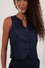 Carregar imagem no visualizador da galeria, Colete Florença Alfaiataria Linho
