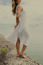 Carregar imagem no visualizador da galeria, Vestido Longo Cannes Alça Larga Linho