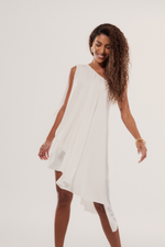 Carregar imagem no visualizador da galeria, Vestido Barra Assimétrica Branco