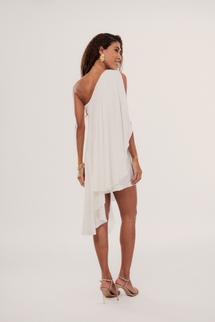 Vestido Barra Assimétrica Branco