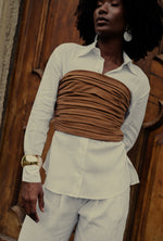 Carregar imagem no visualizador da galeria, Cropped Drapeado Fechamento Zíper
