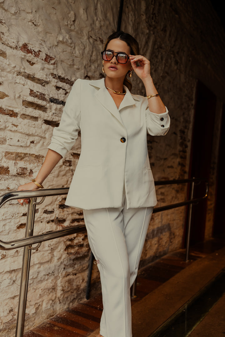 Blazer + Calça Capri Salvador Alfaiataria Crepe