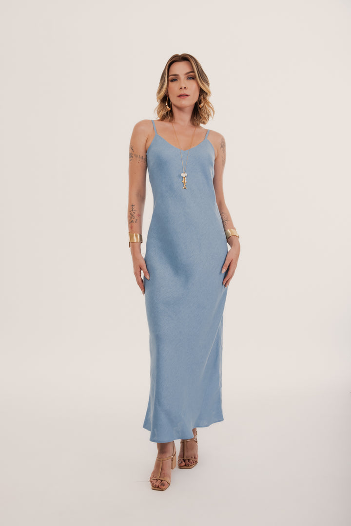 Vestido Longo Rio Alça Fina