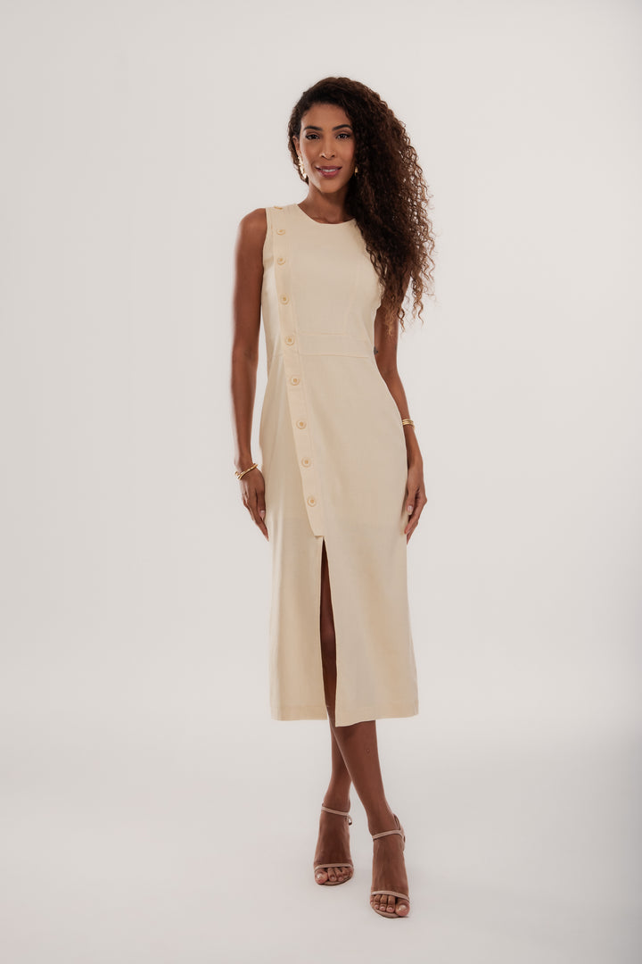 Vestido Oslo Botões Frontais