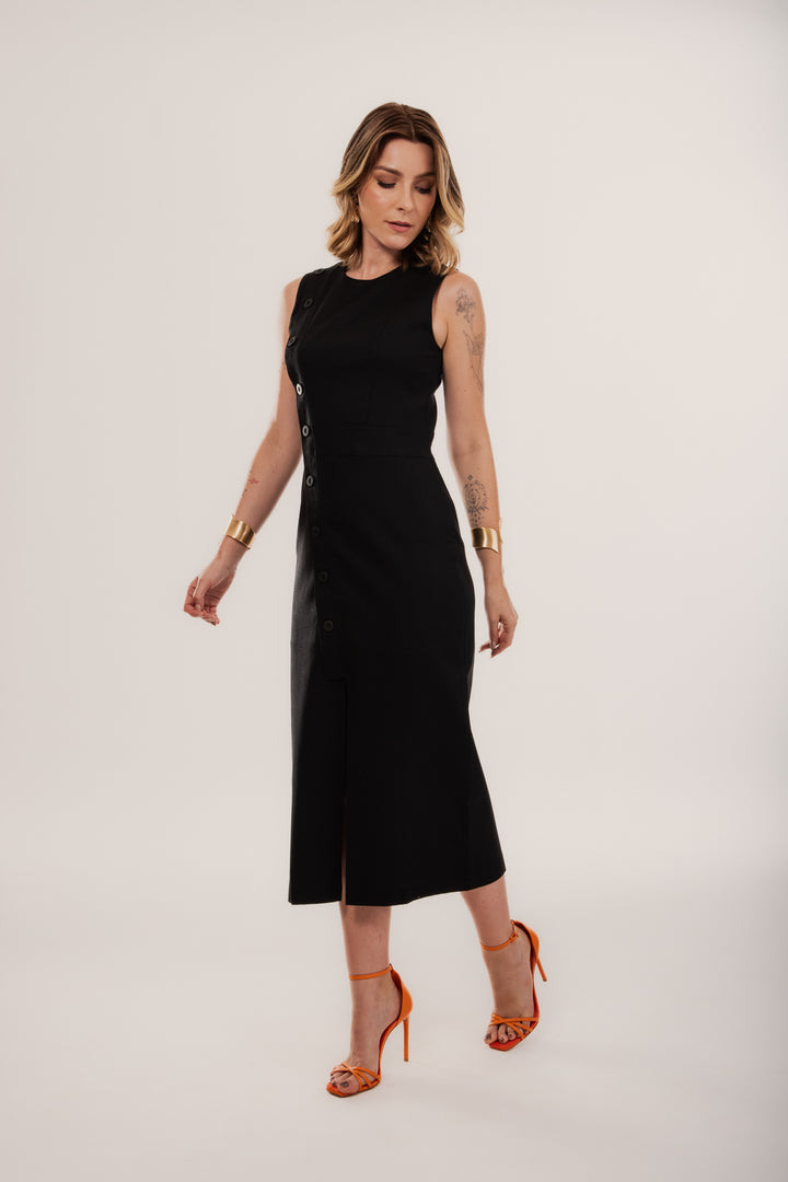 Vestido Oslo Botões Frontais
