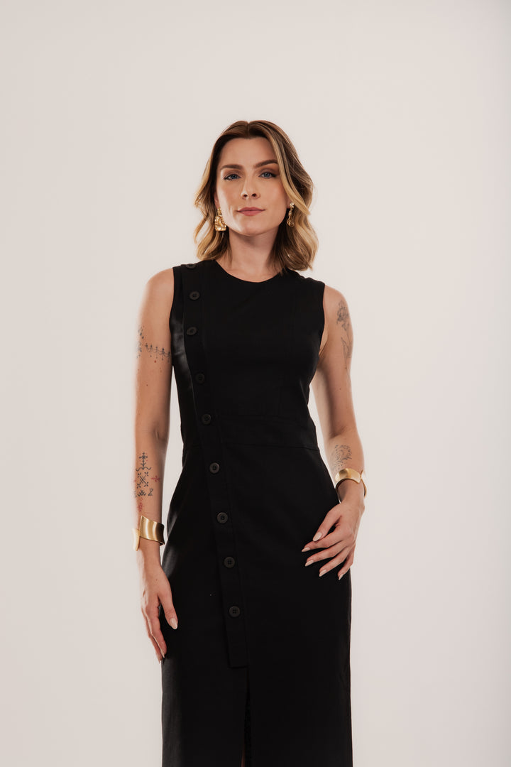 Vestido Oslo Botões Frontais