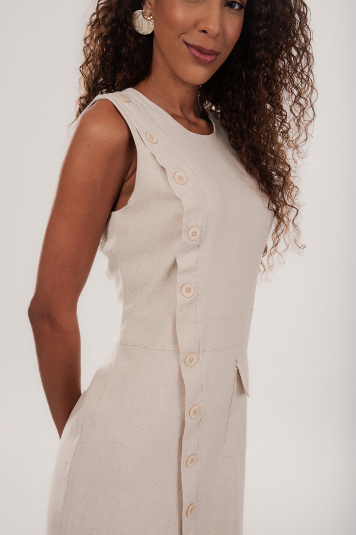 Vestido Oslo Botões Frontais