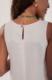 Vestido Longo Cannes Alça Larga Linho