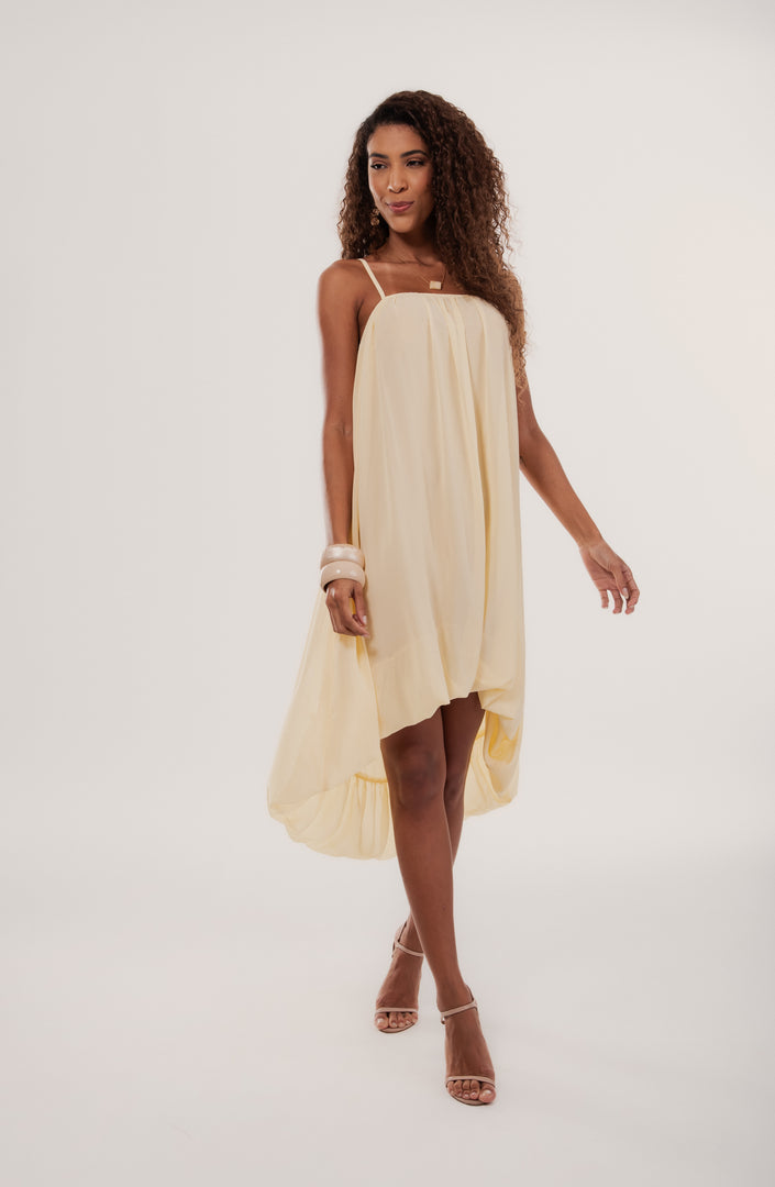 Vestido Porto Fino Plissado Balonê