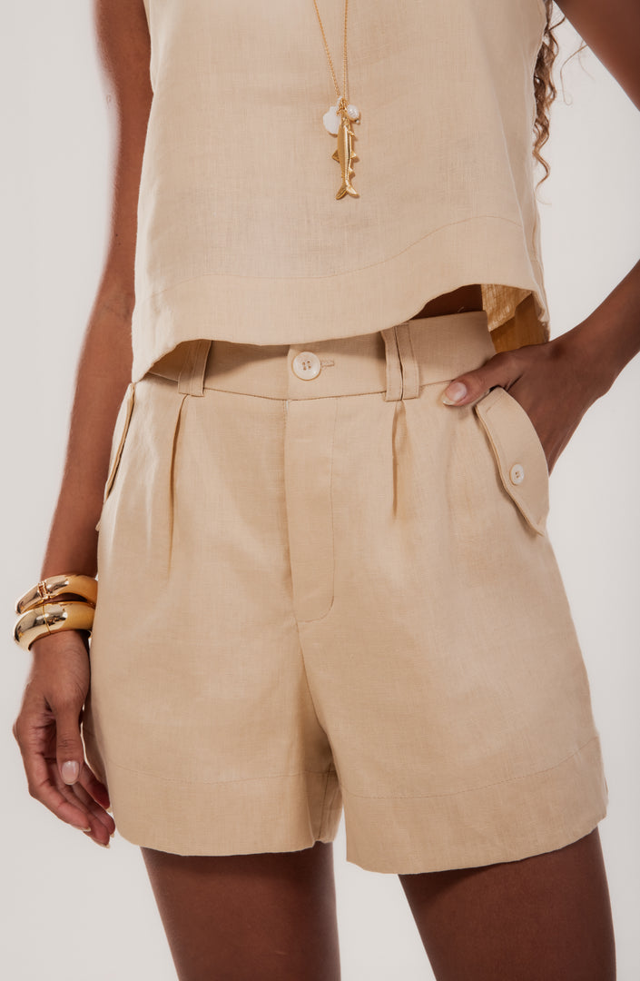 Short Social Savana Linho