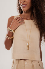 Carregar imagem no visualizador da galeria, Regata Savana Alça Larga Linho Puro
