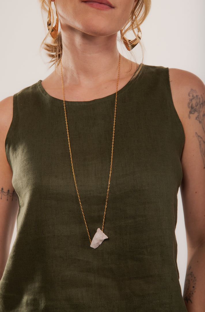 Regata Savana Alça Larga Linho Puro