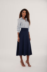 Carregar imagem no visualizador da galeria, Saia Midi Madri Detalhe Cós
