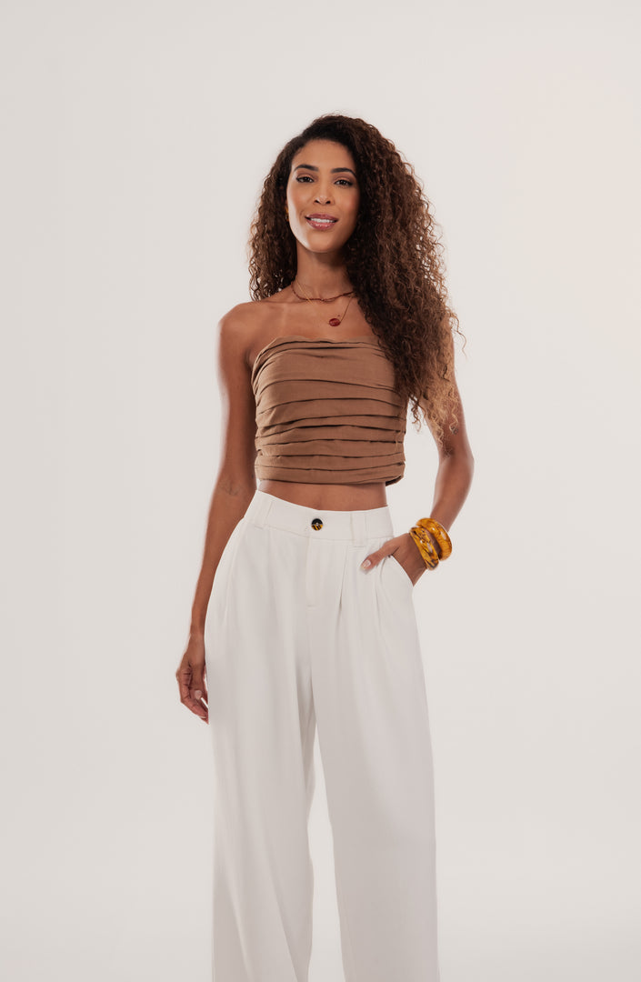 Calça Reta Salvador Alfaiataria Crepe