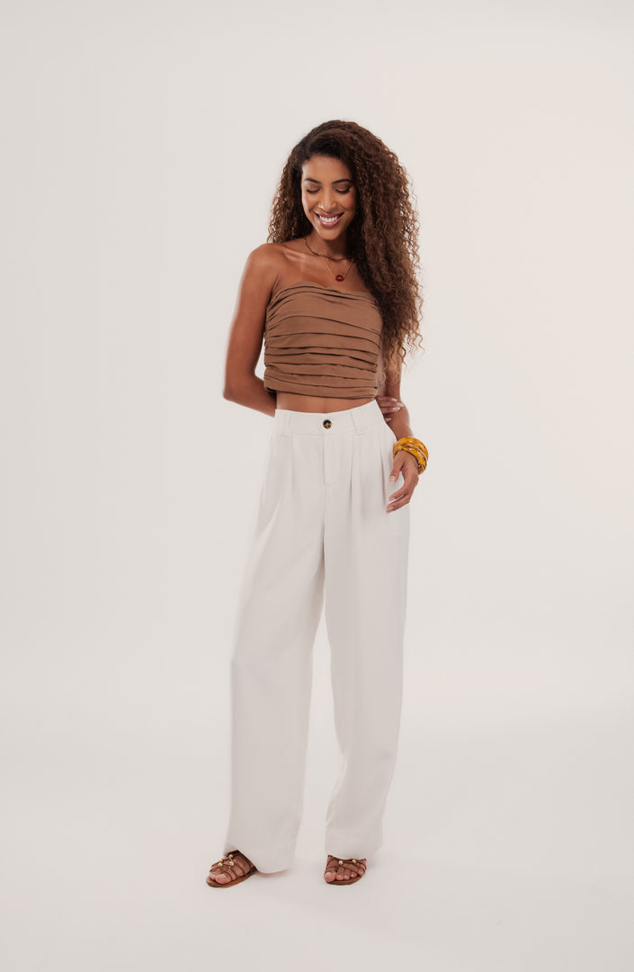 Calça Reta Salvador Alfaiataria Crepe