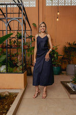 Load image into Gallery viewer, Regata Lima Alça Fina linho Azul