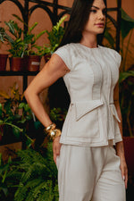 Load image into Gallery viewer, Conjunto Pesponto Colete + Calça Off
