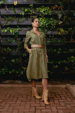 Load image into Gallery viewer, Vestido Chemise Amoreira Verde