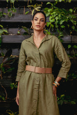 Load image into Gallery viewer, Vestido Chemise Amoreira Verde