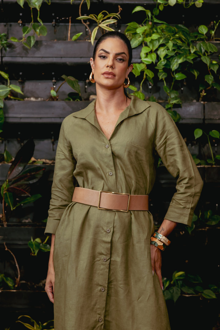 Vestido Chemise Amoreira Verde