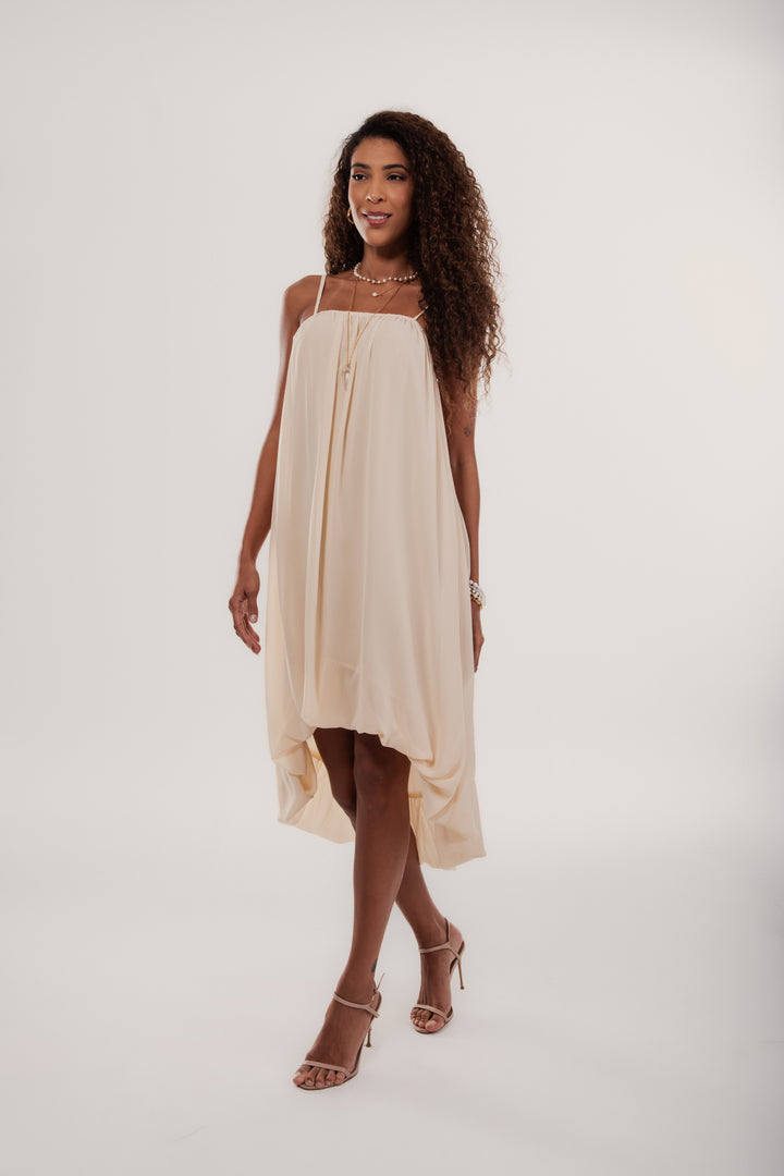 Vestido Porto Fino Plissado Balonê