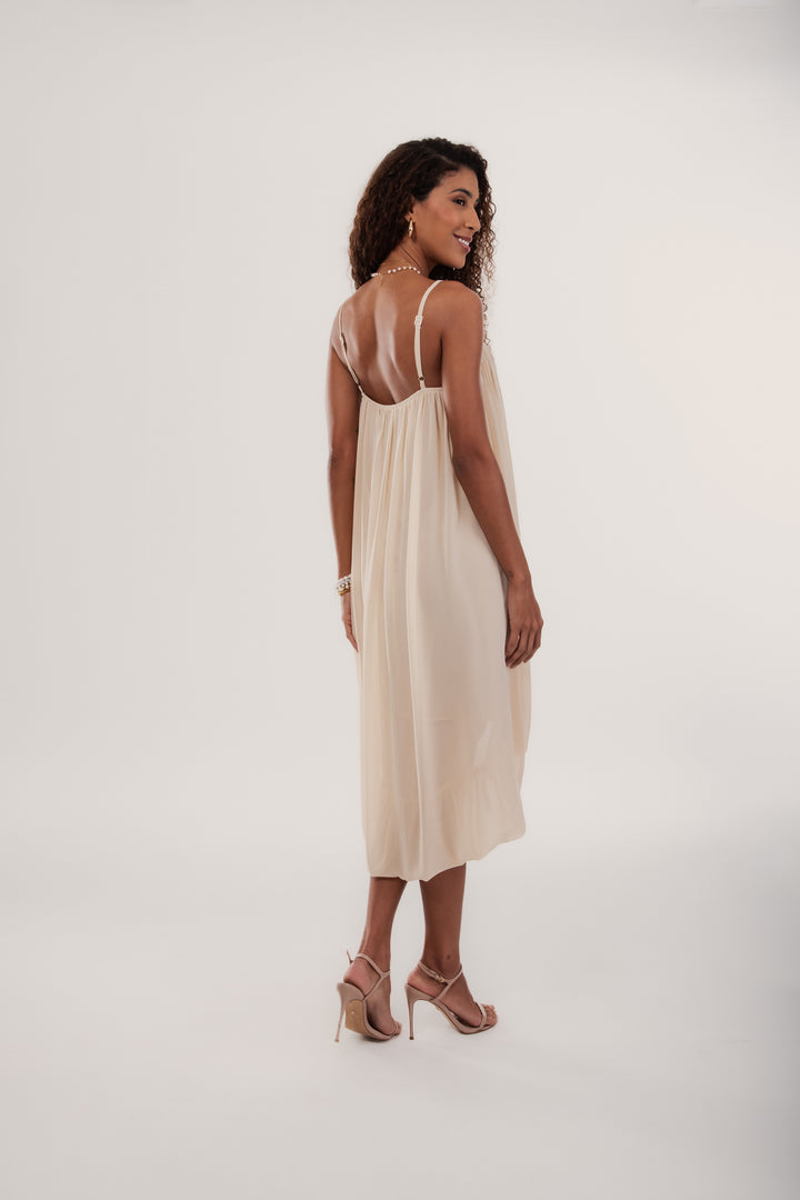 Vestido Porto Fino Plissado Balonê