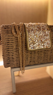 BOLSA DE PALHA MADREPÉROLAS