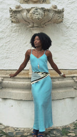 Carregar e reproduzir vídeo no visualizador da galeria, Vestido Longo Rio Alça Fina
